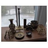 Decorative Metal and Ceramic Items Including Vases