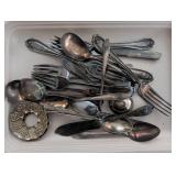 Silver-Plated Flatware with Various Patterns