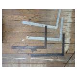 Four Metal Carpenterï¿½s Squares in Various Finishes