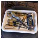 Tray of Assorted Woodworking Hand Tools Including