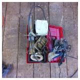 Welding Tools and Equipment in Red Plastic Case