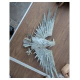 Galvanized Metal Phoenix or Eagle Wall Sculpture,