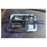 Vintage Metal C-Clamps and Tools