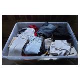 Plastic Storage Bin Containing Assorted Infant Clo