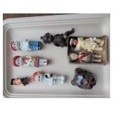 Bisque and Ceramic Figurines, Including Two in Ori