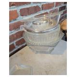 Cut and Decorative Glass Bowls with Possible Silve