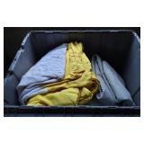 Plastic Storage Crate With Assorted Fabric Content