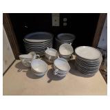 St. Regis Fine China Dinnerware Set with Silver Tr