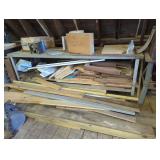 Lumber and Woodworking Materials Stored on a Metal