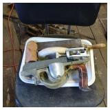 Vintage Woodworking Tools Including Hand Plane and