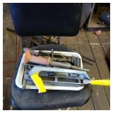 Hand Tools Including Saw, Clamps, and Handles