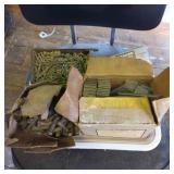 Boxes of Screws, Nails, and Fasteners in Cardboard