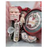 Plastic Tote Containing Assorted Christmas Decor I