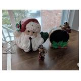 Ceramic Santa Cookie Jar and Bear-Themed Holiday D