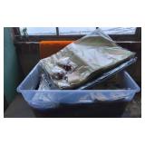 Plastic Storage Bin Containing Assorted Household