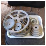 Metal Industrial Pulleys in Assorted Sizes