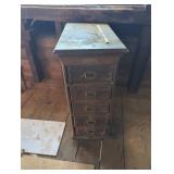Victorian Era Wooden Cabinet with Brass Hardware,