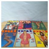 Six Oui Magazines With Various Covers