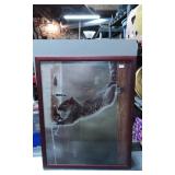 Framed Photograph of a Squirrel Climbing on a Wood