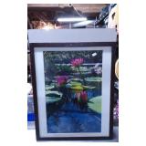 Framed Print of Water Lily Pond by ML Grauel, Sign