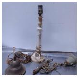 Vintage Lighting Components Including Table Lamp a