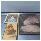 Three Framed Artworks Including Illustrative and T