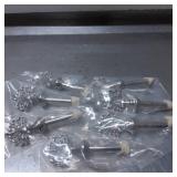 7 Silver-Tone Decorative Drawer Pulls With Leaf De