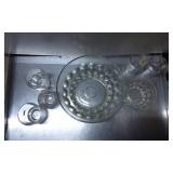 Glassware Set Including Large Bowl, Small Bowls, a