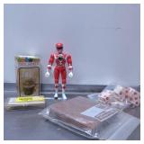 Red Power Ranger Action Figure with Dice Game Set