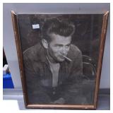 Framed Black-and-White Photograph Print of a Man w