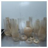 Glass Oil Lamp Chimneys and Bases