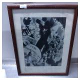 Framed Black-and-White Print Signed by Artist W. S