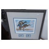 Framed Artwork Featuring Flying Mallards by David