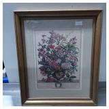 12ï¿½10 Framed Botanical Print Depicting Floral Arra