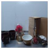 Decorative Glass Dome, Ceramic Bowl, Hersheyï¿½s Mug