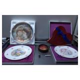 Decorative Plates, Heart-Shaped Tin, and Small Acc