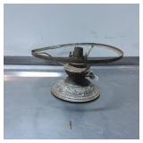 Metal Oil Lamp Base with Circular Frame