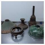 Five Metal Lamp Components in Various Styles and F
