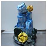 Handcrafted Ceramic Sculpture With Flowers