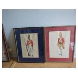 Framed RC Mason Signed War of 1812 Drawings