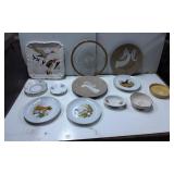 12 Decorative Ceramic and Glass Plates and Bowls