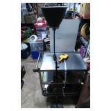 Black Metal Floor Lamp with Adjustable Height and