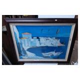 Framed Coastal Landscape Oil Paintings, Signed by