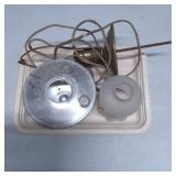 Disassembled Pendant Light Fixture with Frosted Gl