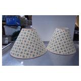 Tapered Fabric Lampshades with Floral Pattern