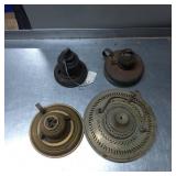 Four Vintage Oil Lamp Parts or Burners