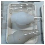 Three Glass Laboratory Funnels with Frosted and Cl