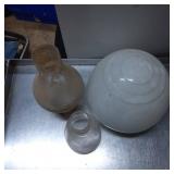 Three Vintage Glass Lamp Shades