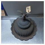 Cast Iron Lidded Dish with Bird Finial