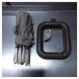 Mother-of-Pearl Handled Utensils and Metal Frame C